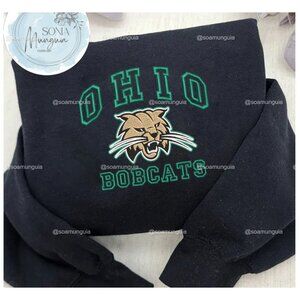 NCAA Ohio Bobcats Embroidered Sweatshirt Game Day Crewneck shirt